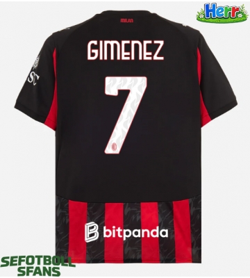 AC Milan Santiago Gimenez #7 Hemmatröja 2025-26 Kortärmad